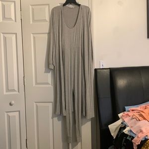 2pc Gray Jumpsuit
